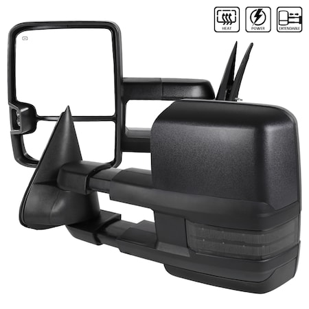 Spec-D Tuning 03-06 Chevrolet Silverado Twng Mirrors, Pwr Htd, RMX-SIV03G3GLEDHP-FS RMX-SIV03G3GLEDHP-FS